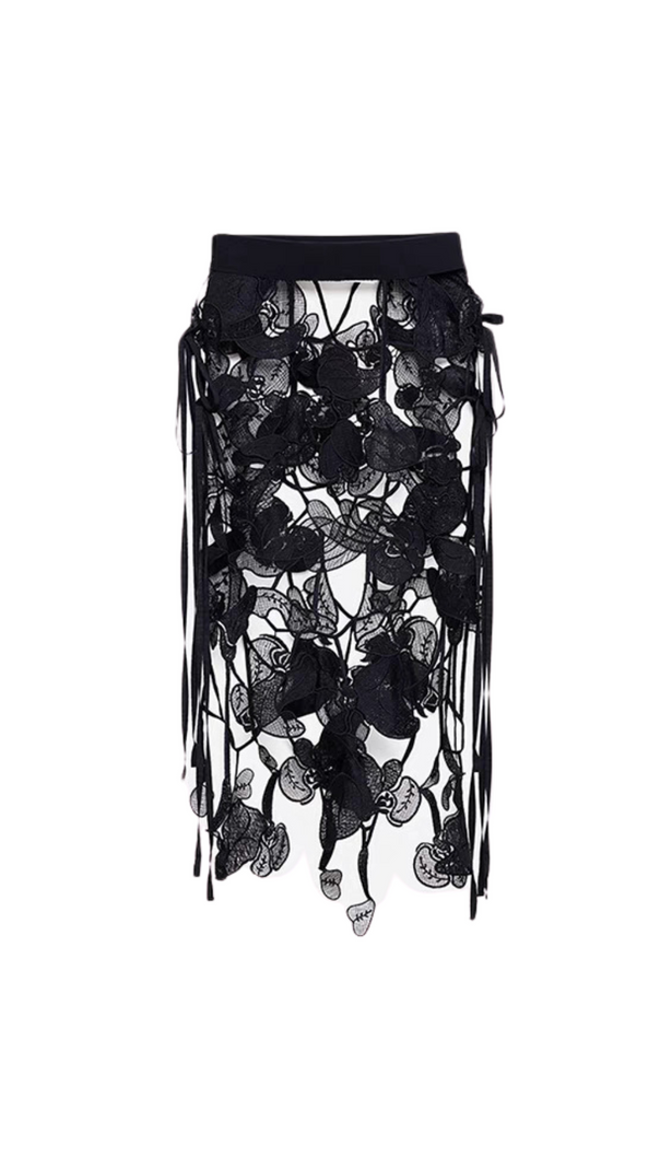 AIIZIE HOLLOW OUT EMBROIDERY SKIRT - product image