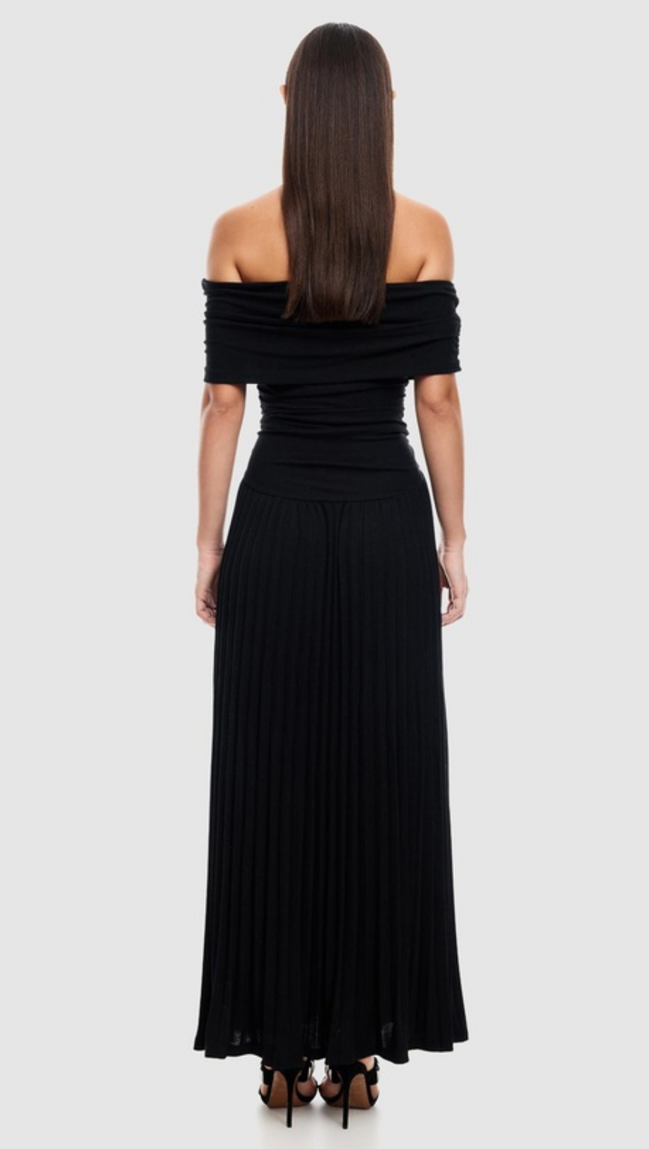 SABINA BODYCON STRAPLESS MAXI DRESS IN BLACK