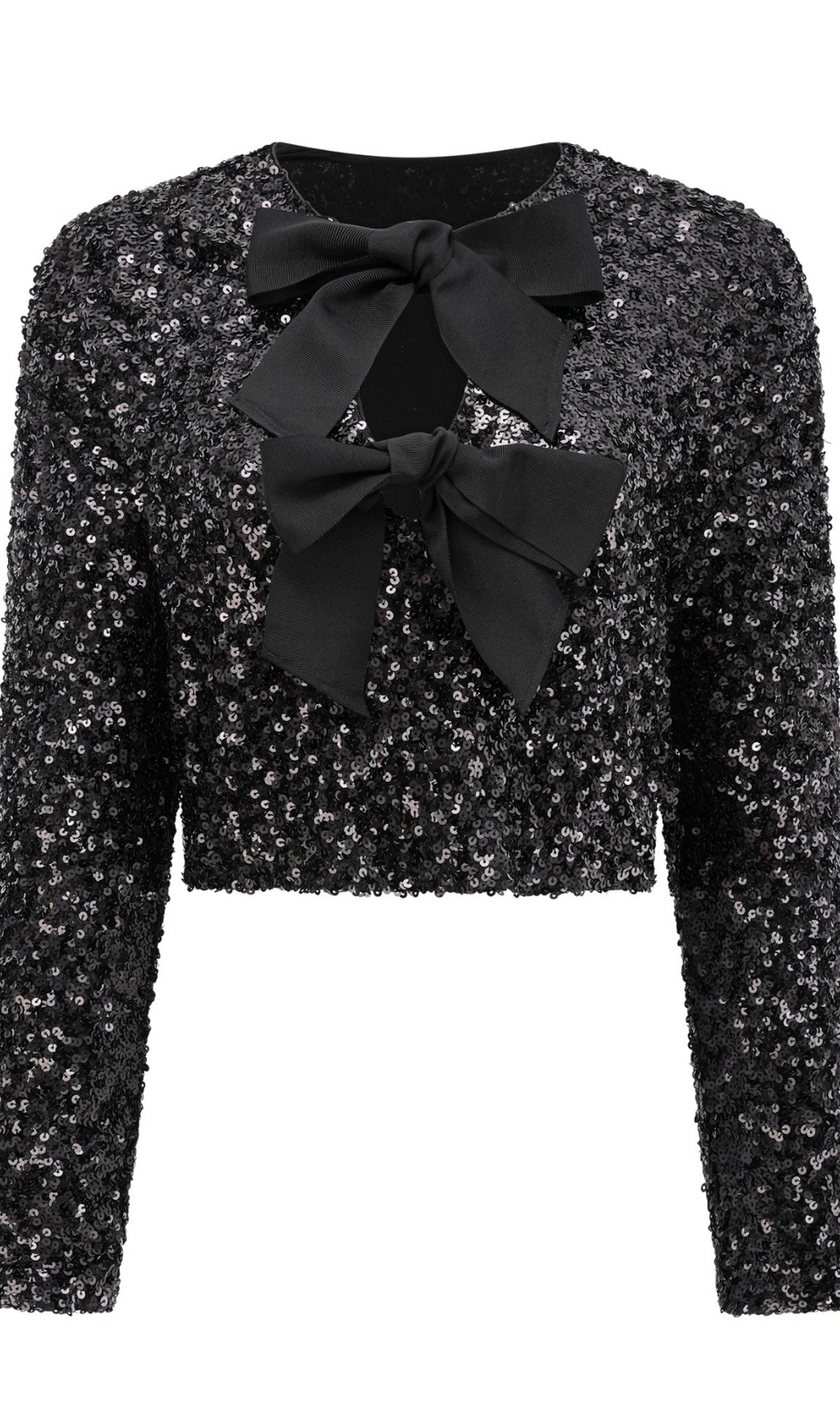 Giacca con paillettes Nerissa con nodo sul davanti 