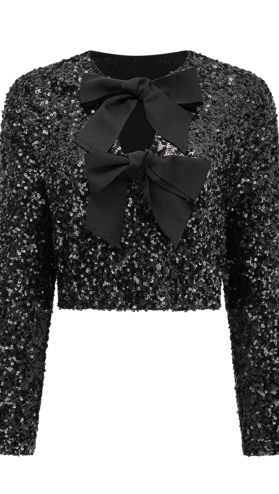 GIACCA CON PAILLETTES E CRAVATTA FRONTALE NERISSA