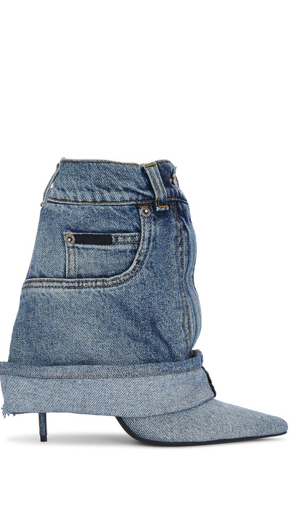 AIIZIE MILIANO DENIM TROUSER ANKLE BOOTIE - product image