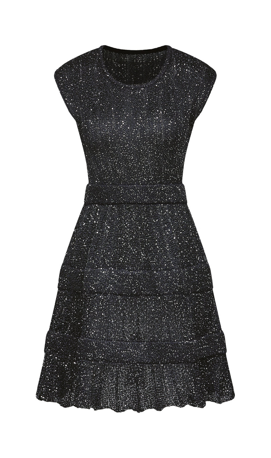 Cordelia – Stufen-Minikleid mit Paillettenverzierung 