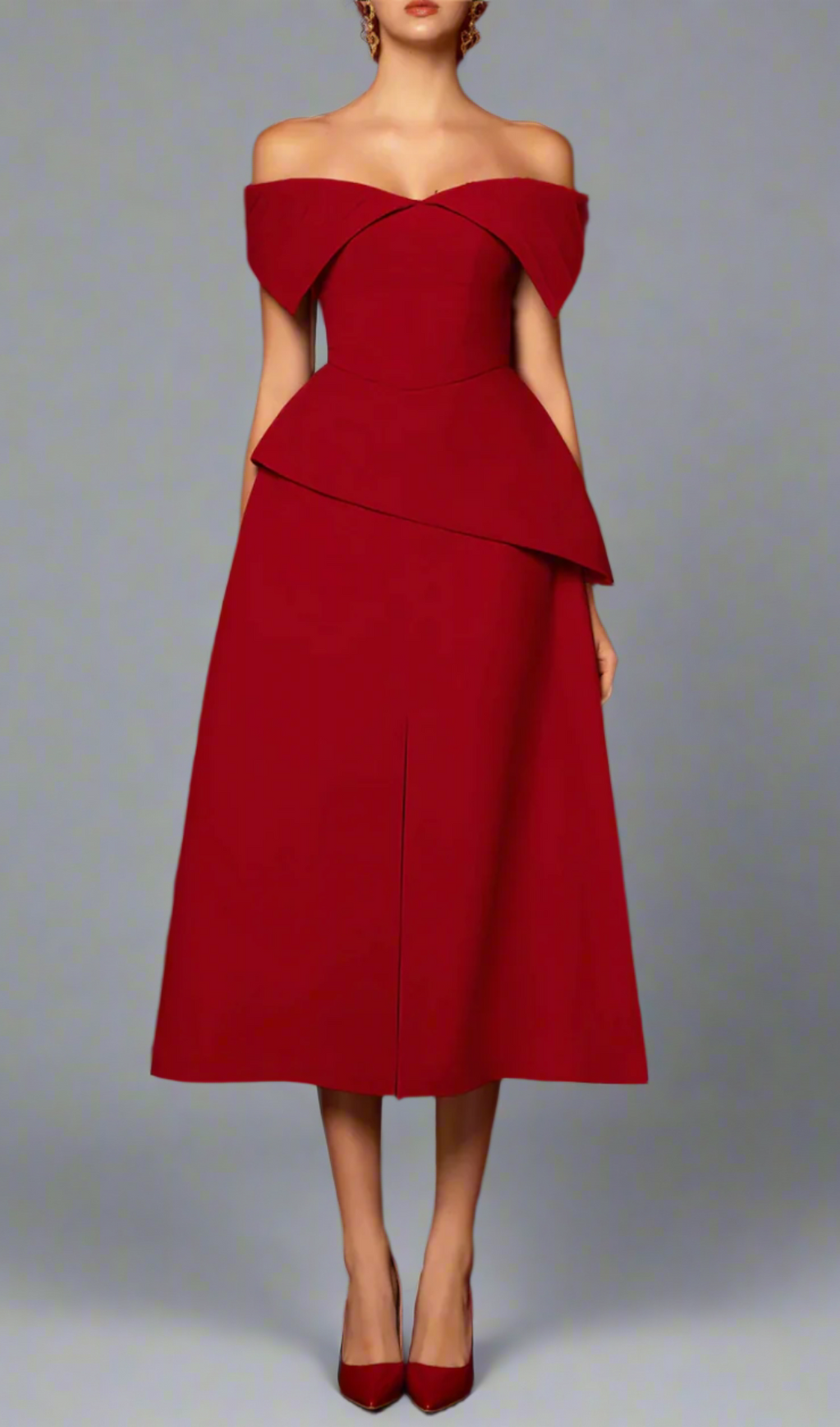 Harper Off-Shoulder-Set in Rot