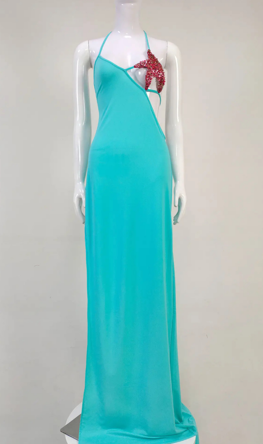 ABITO LUNGO CON BUSTIER E SPACCO A STELLA MARINA TOSCA