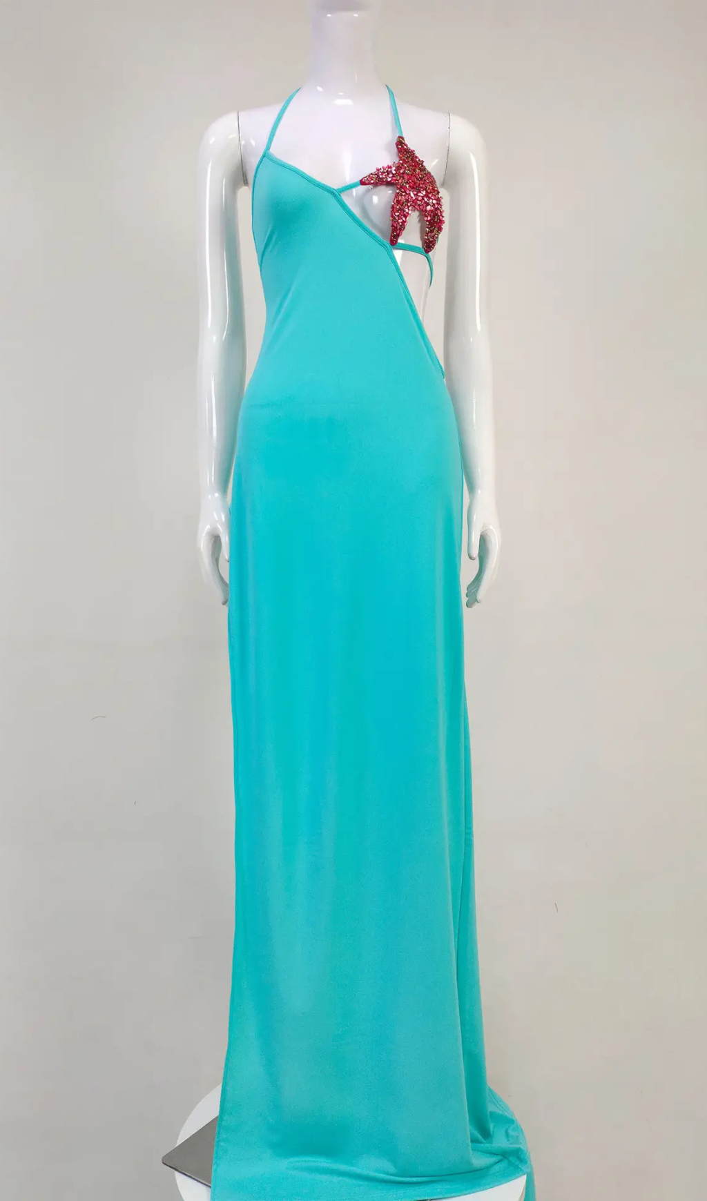 ABITO LUNGO CON BUSTIER E SPACCO A STELLA MARINA TOSCA