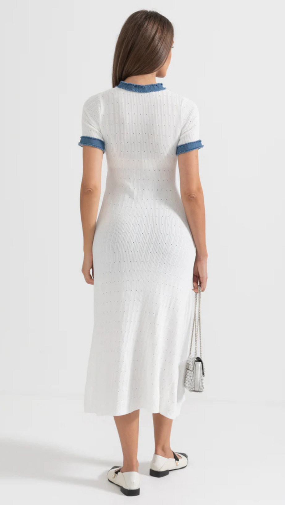 RIBBED KNIT MIDI DRESS