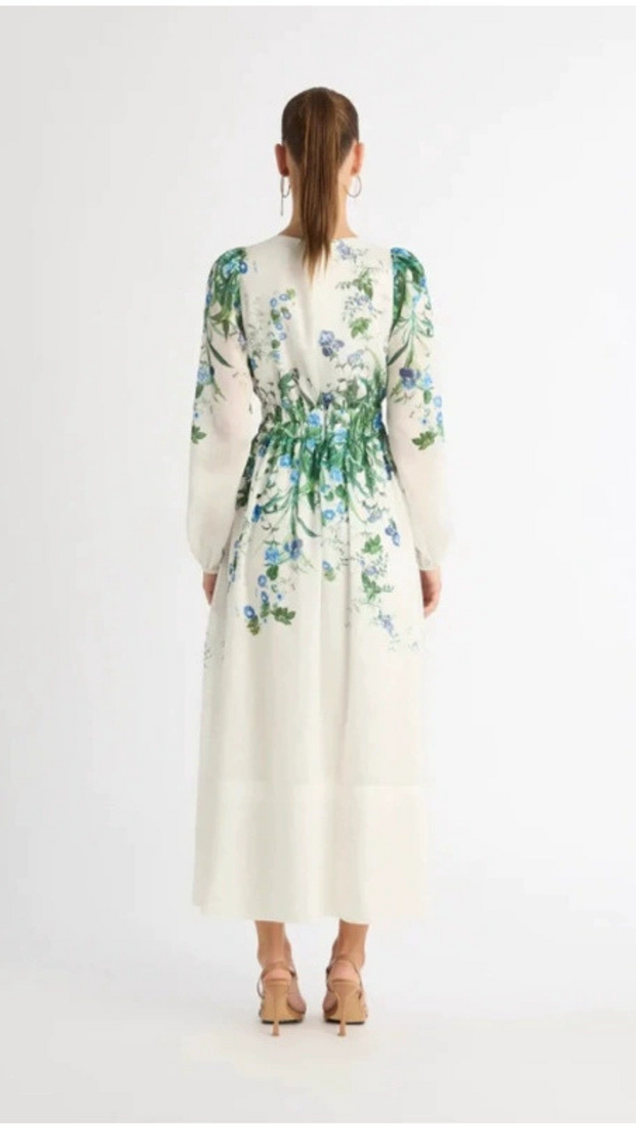 MIDIKLEID „MADRID“ MIT BLUMENPRINT