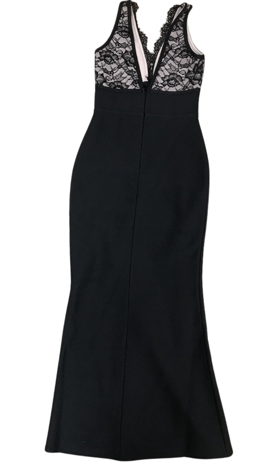 SPLIT THIGH LACE BODICE DRESS