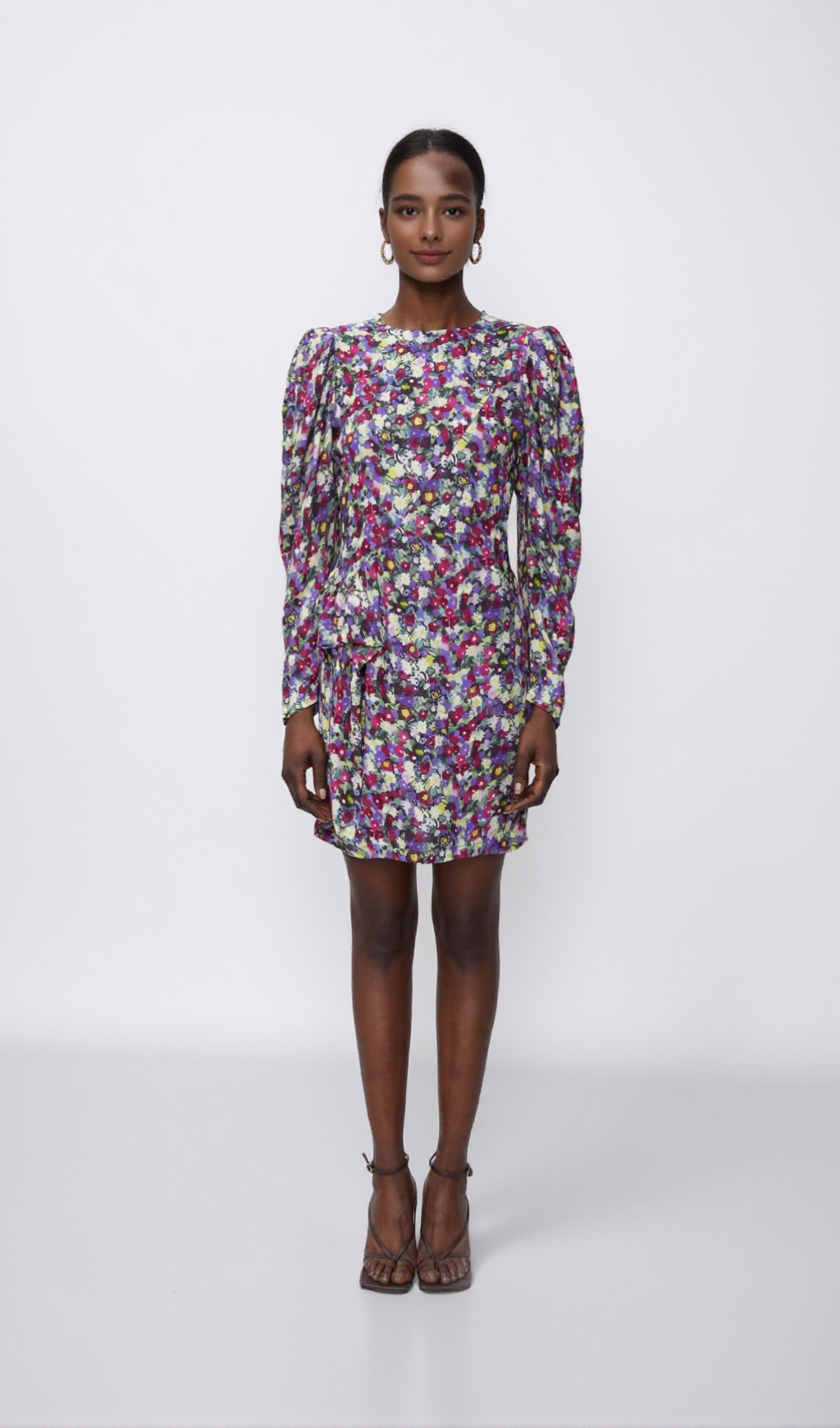 PHOENIX FLORAL PATTERNED MINI DRESS