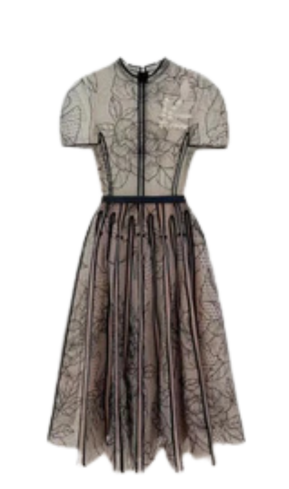 VESTITO MIDI IN PIZZO RICAMO ARIYA