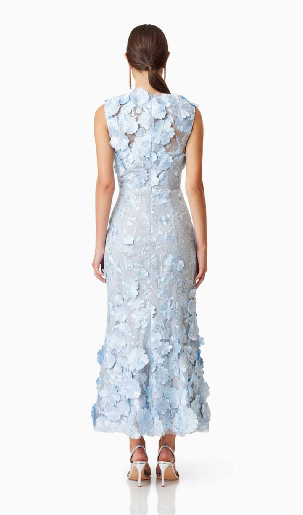 Selene Cocktail Midi Dress in Blue