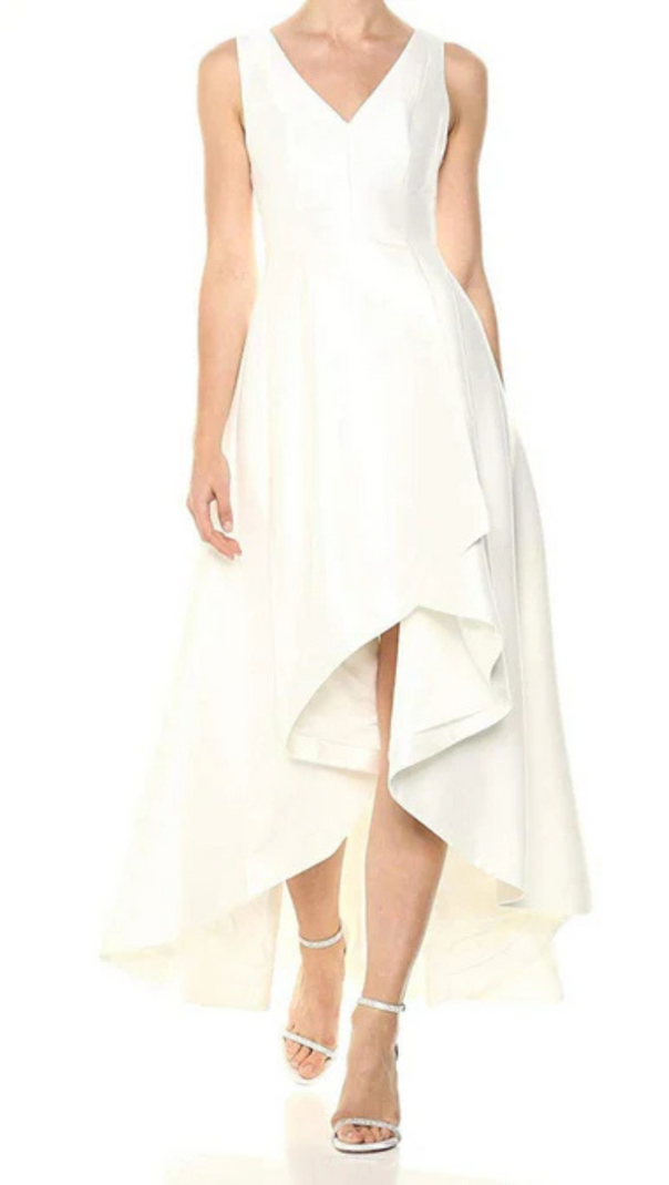 AIIZIE SLEEVELESS V-NECK MIDI DRESS IN BEIGE - product image