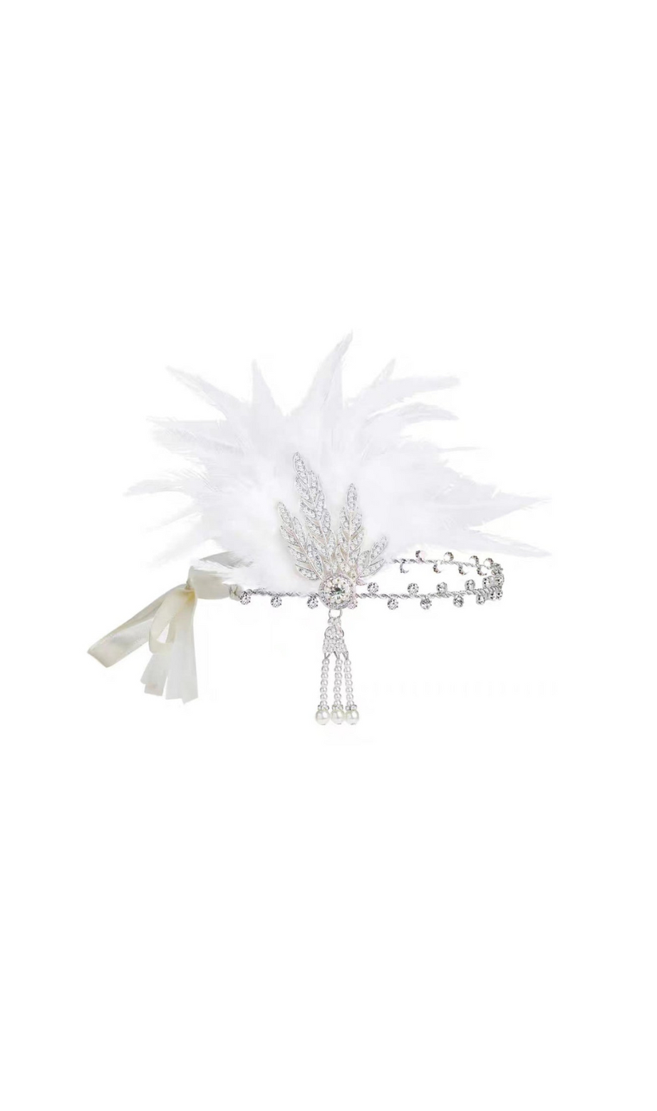 Selien White Feather Headdress