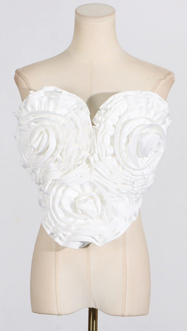 AIIZIE ANIMA 3D FLOWER TOP IN RED - product image
