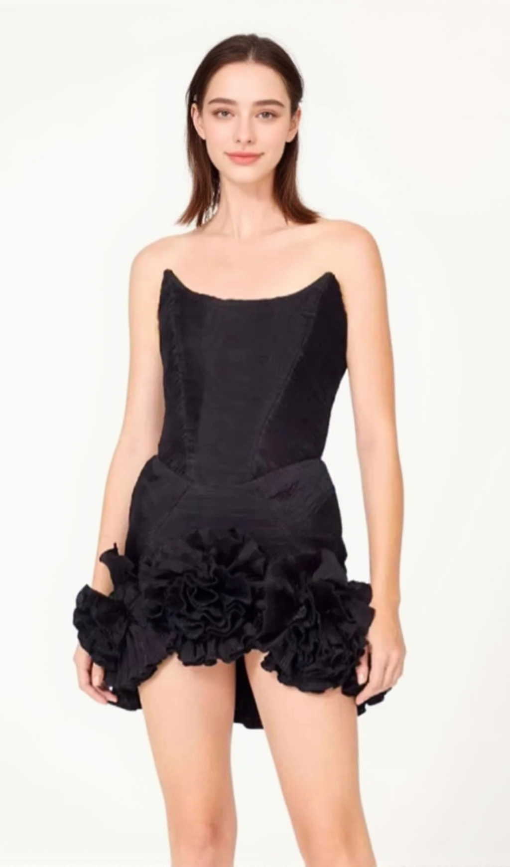 ABITO MINI SENZA SPALLINE CON BENDAGGI TATYA FLOWER