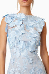 Selene Cocktail-Midikleid in Blau