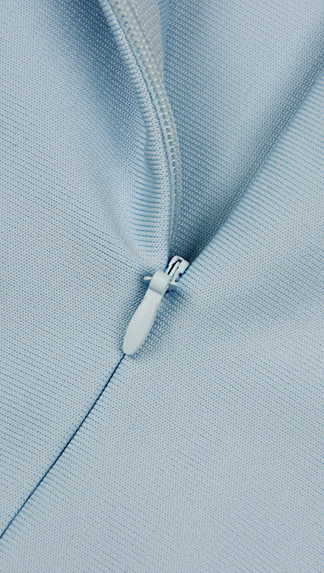 Feder-Minikleid in Königsblau