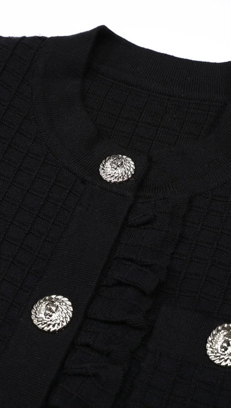 Julie Chic Flared Sleeve Knit Cardigan – Elegant Button-Front Style