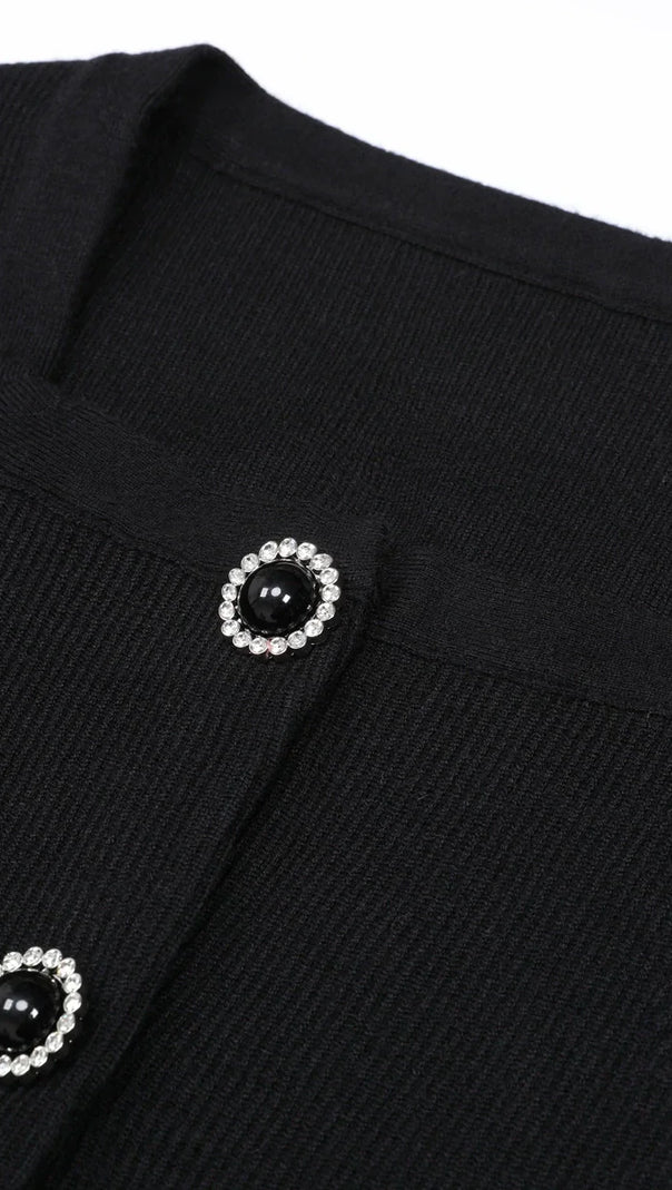 AIIZIE The June Knit Midi Dress: Elegant Ribbed Style with Embellished Belt - product image