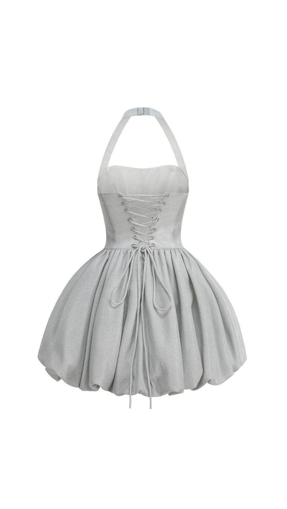 Jerrod Grey Sparkle Halter Bubble Mini Dress - Glam Party Ready