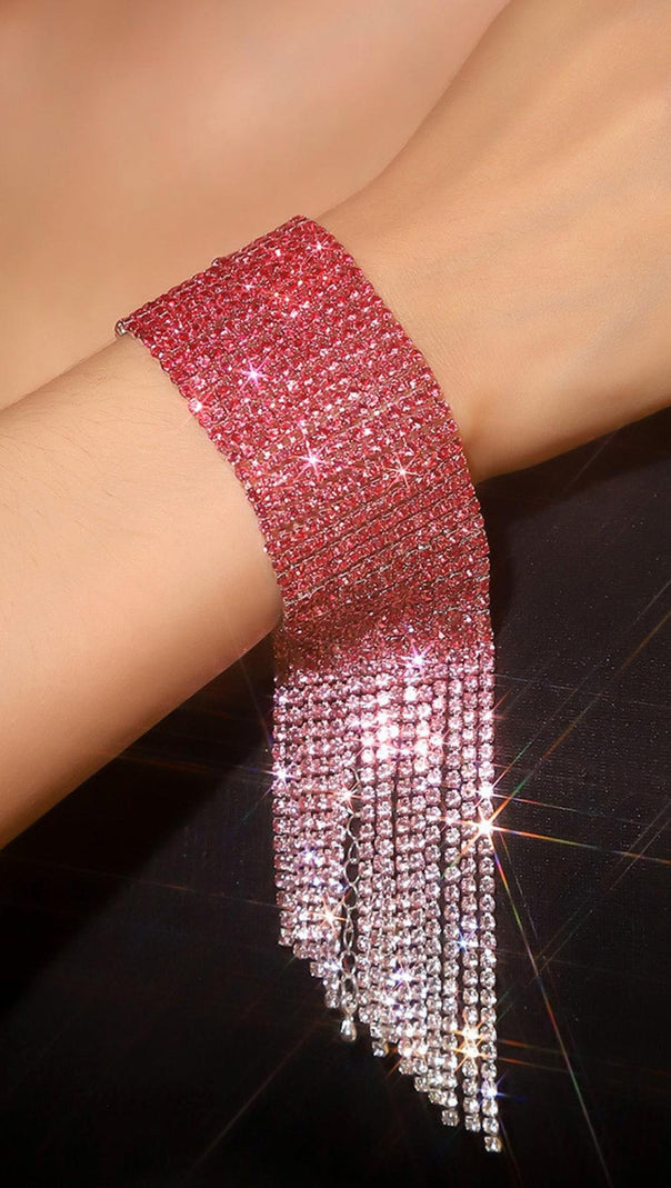 AIIZIE DANNA PINK RHINESTONE BRACELET - product image