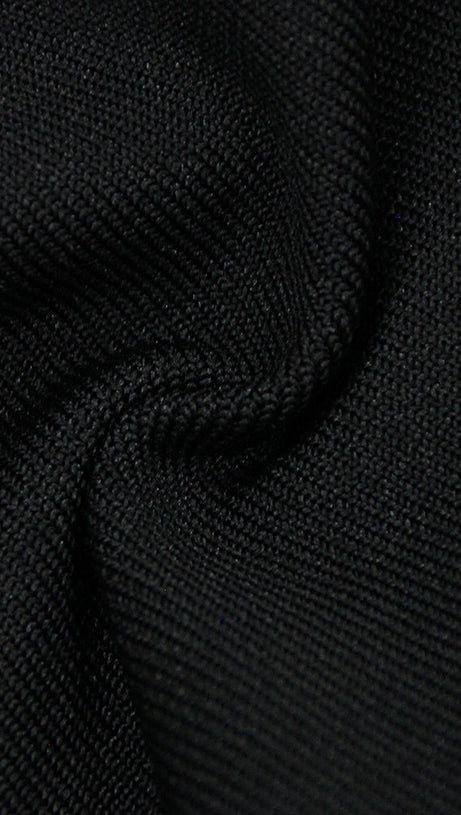 ABITO MIDI ADERENTE CON FIORI 3D IN NERO