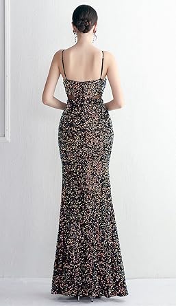 MARIAN CHARCOAL CUTOUT SEQUINS HALTER MAXI DRESS
