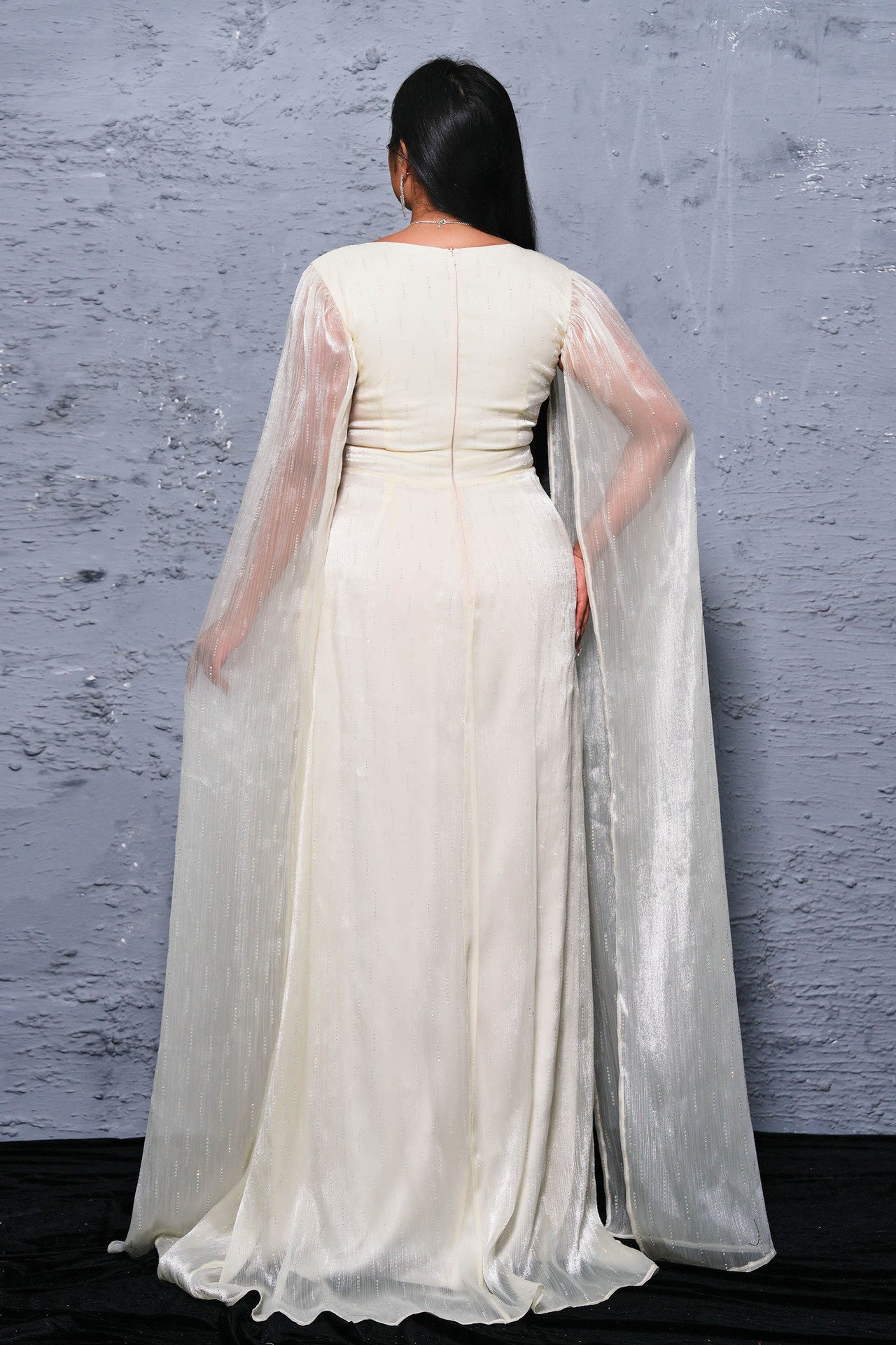 AIIZIE GIANNA MESH V-NECK MAXI DRESS - product image