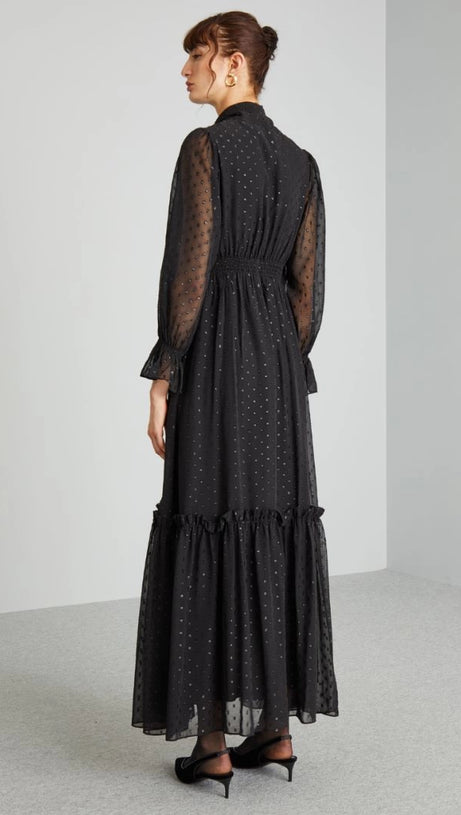 FOULARD-EMBELLISHED DRESS