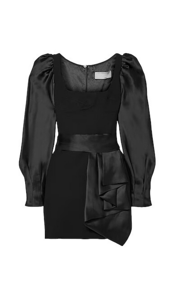 AIIZIE WOOL CREPE SILK SATIN MINI DRESS - product image
