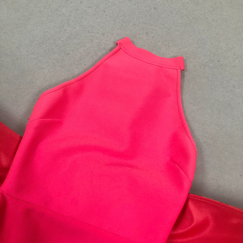 Rückenfreies Bandage-Maxikleid mit Schleife in Rot