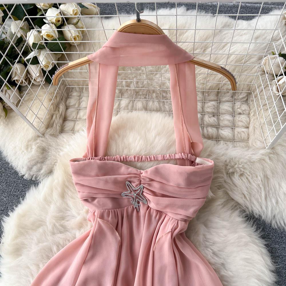 AIIZIE ELEGANT PINK STRAPLESS MAXI DRESS - product image