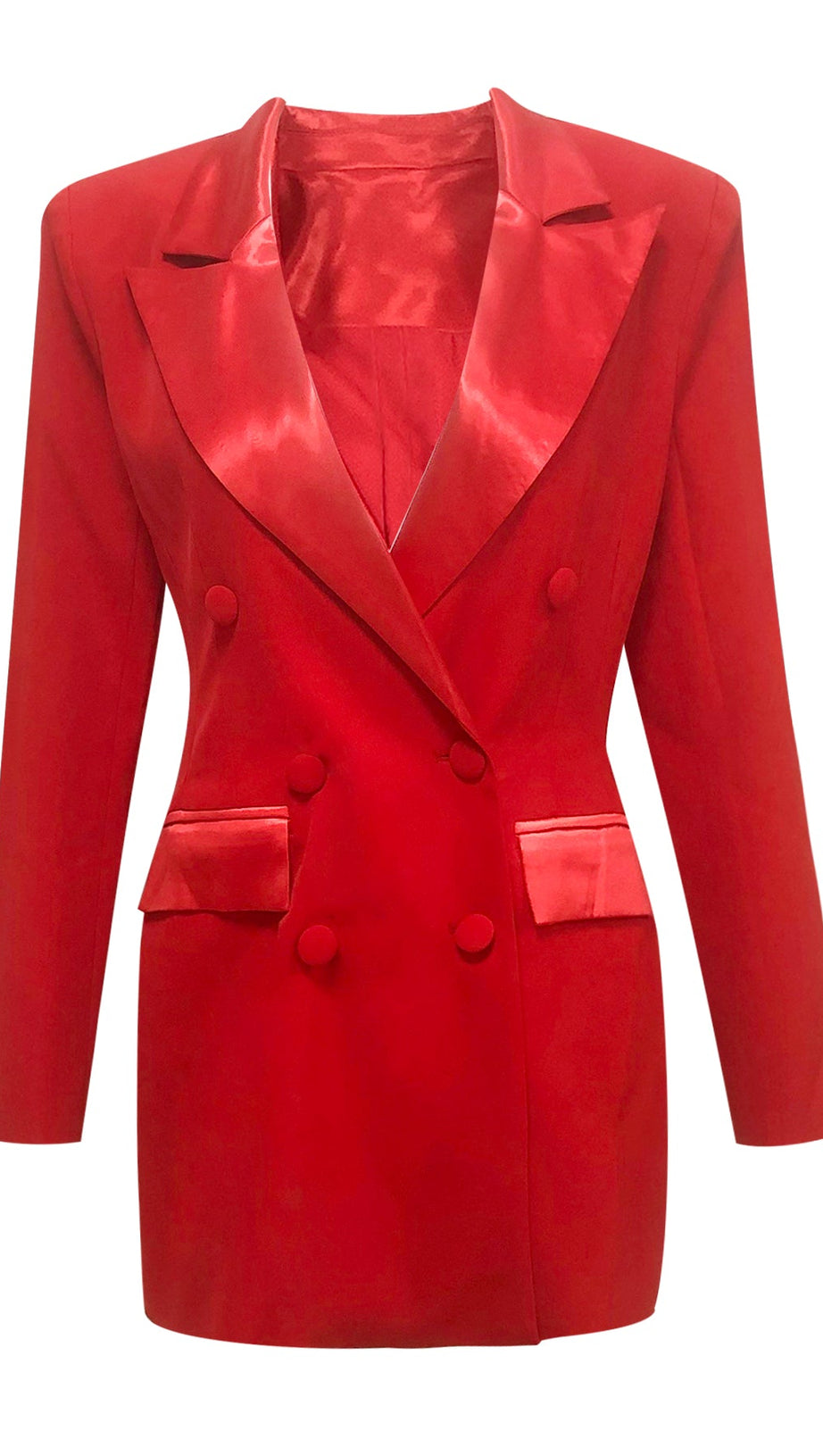 MONICA BLAZER DRESS IN RED