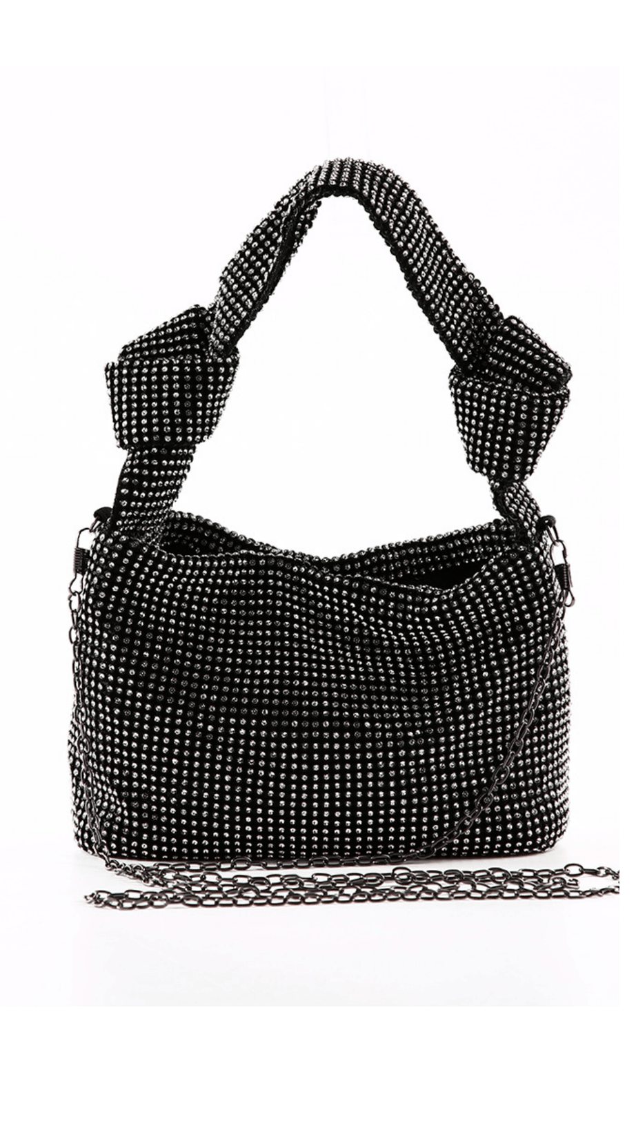 BORSA A MANO CON CRISTALLI - ORO