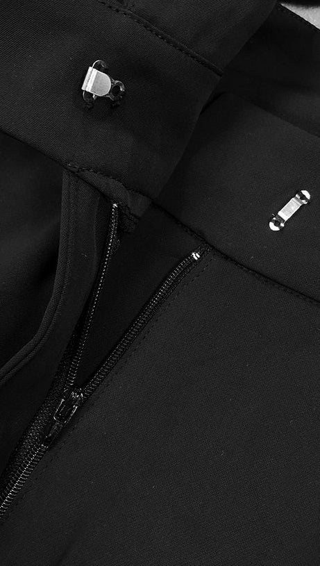 TUTA BLAZER CON RICAMI NERI