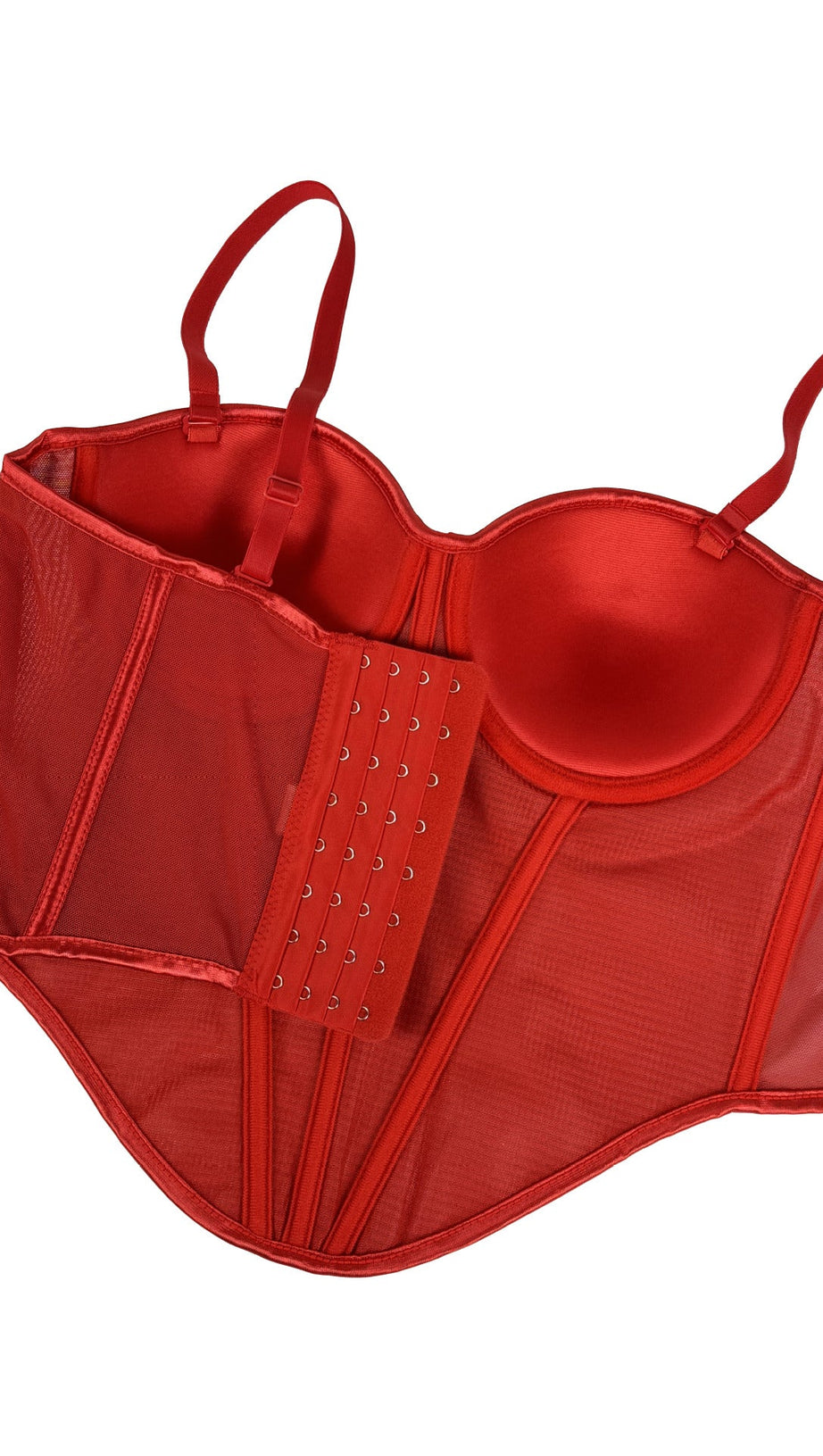 Jemima Red Diamante Corset Top | Sparkling Glamour Bustier