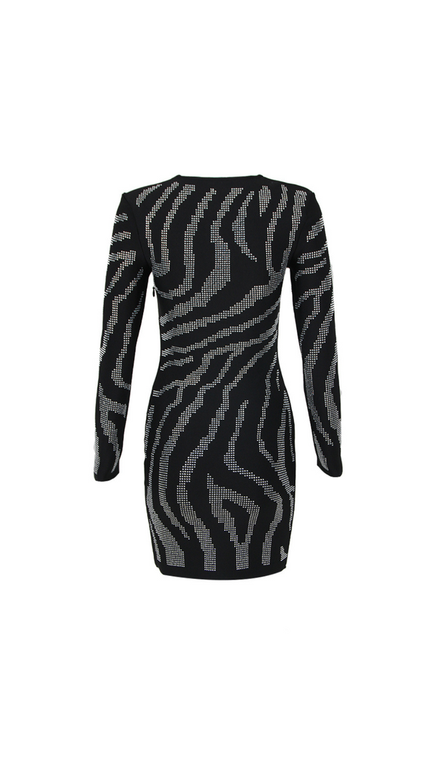 AIIZIE KNIT CRYSTAL MINI DRESS - product image