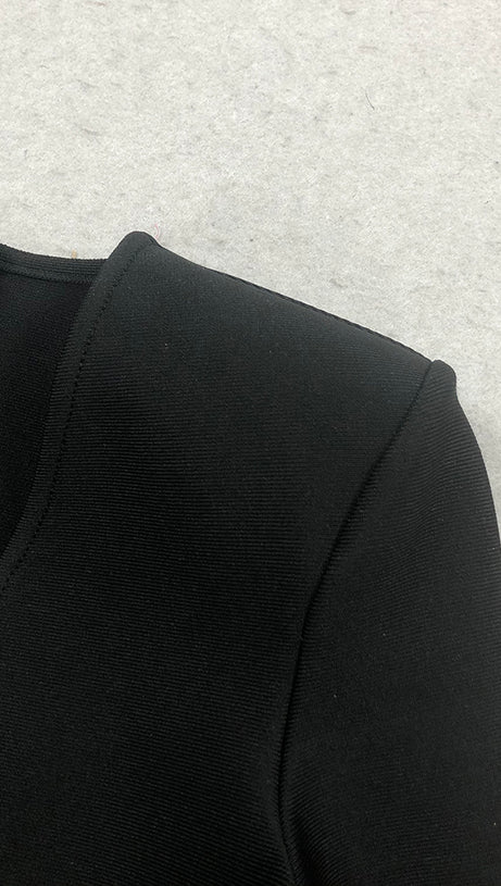 TRACY OCEAN WAVES LONG SLEEVE MINI BLAZER DRESS