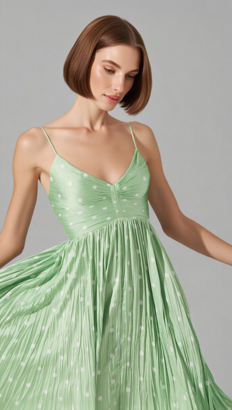 MAEVE PLEATED MIDI DRESS