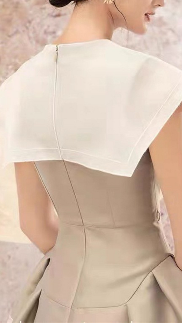AIIZIE SLEEVELESS BACKLESS EMBROIDERY LACE MINI DRESS - product image