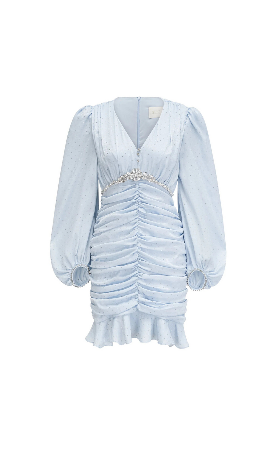 MINI ABITO RUCHES CON CRISTALLI 