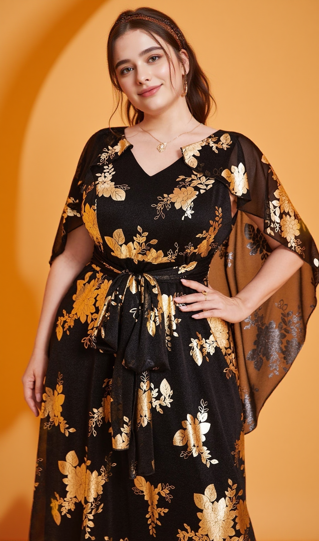 Maxikleid mit Rosalind-Print