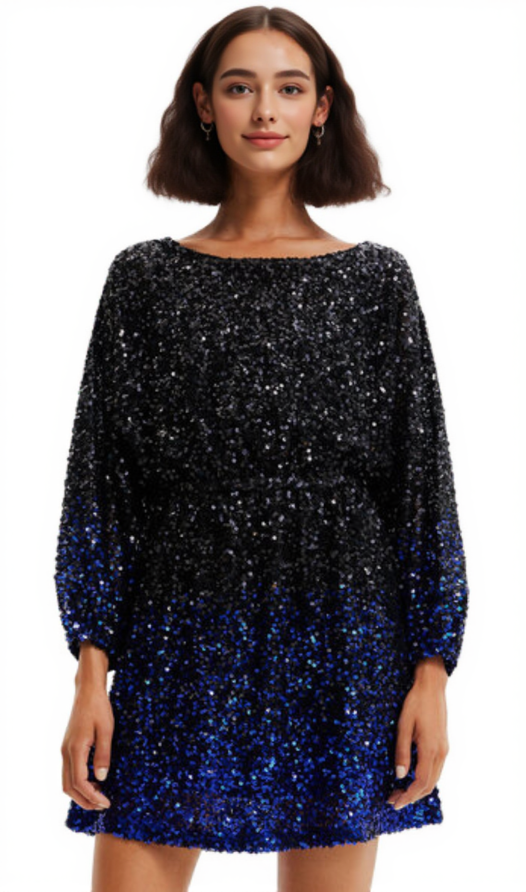 GRADIENT SEQUIN MINI DRESS