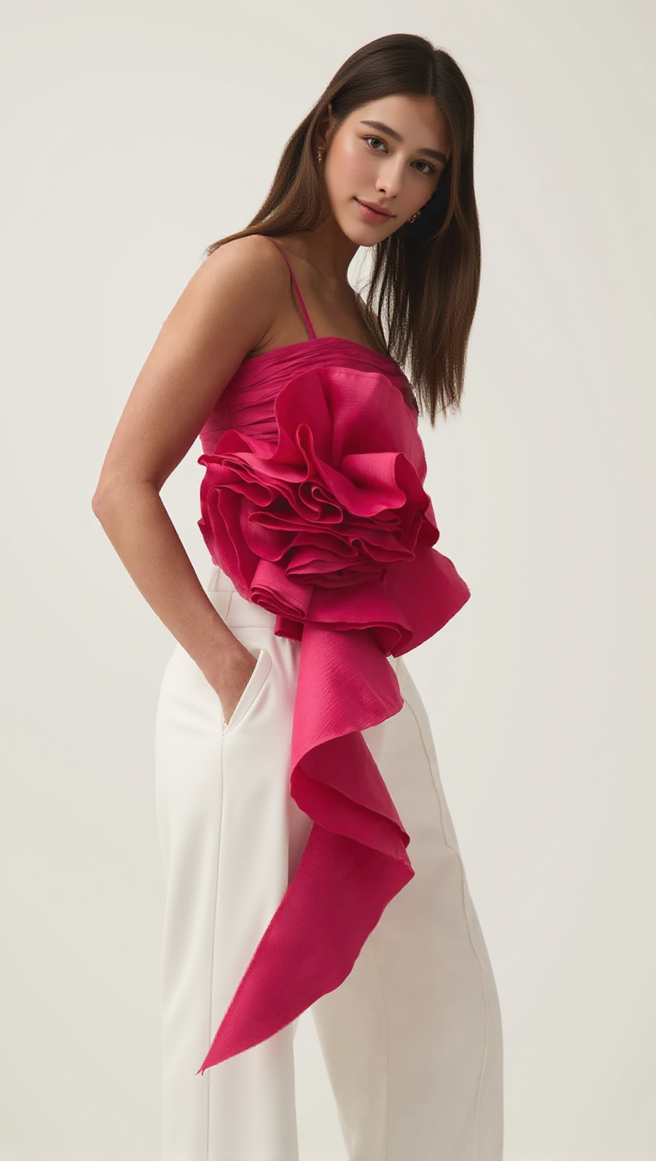 VERA POTION SPIRAL TOP IN RED