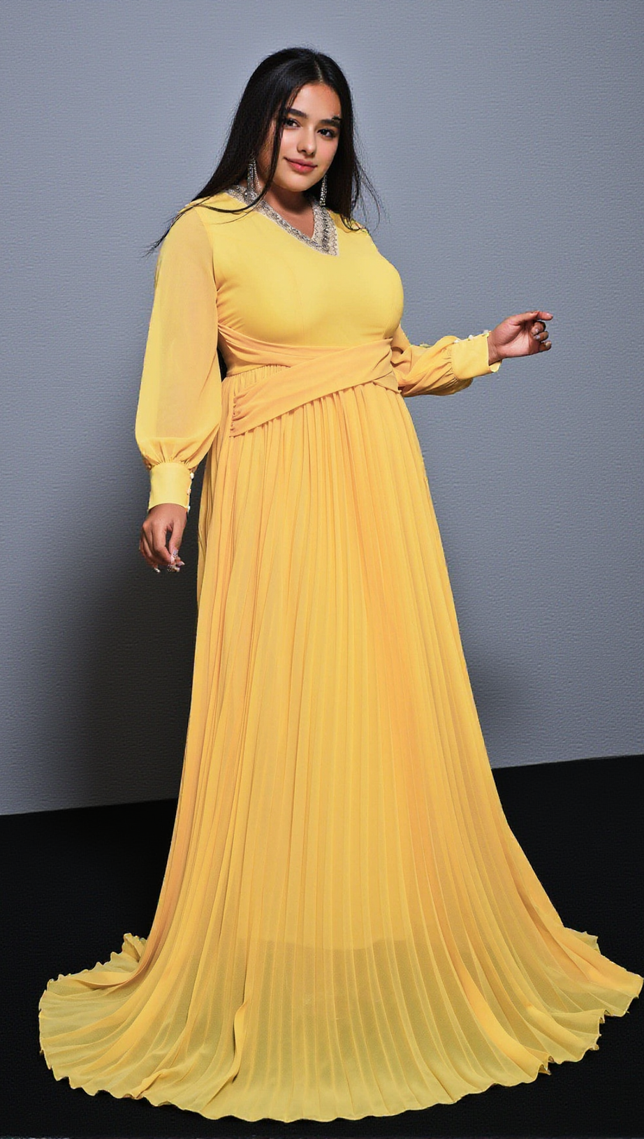 Langärmliges Maxikleid Hadley 