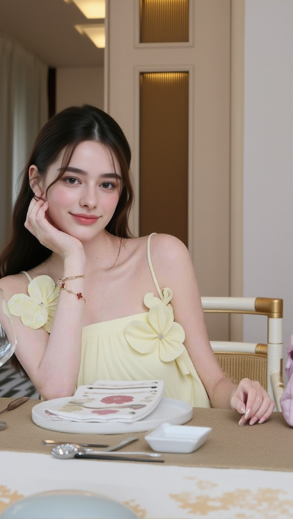 AIIZIE TRACY FLORAL JACQUARD MINI DRESS IN YELLOW - product image