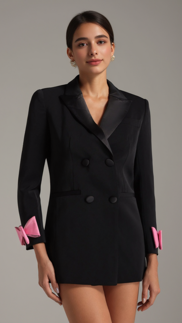 AIIZIE RETTA BOW LAPEL BLAZER - product image