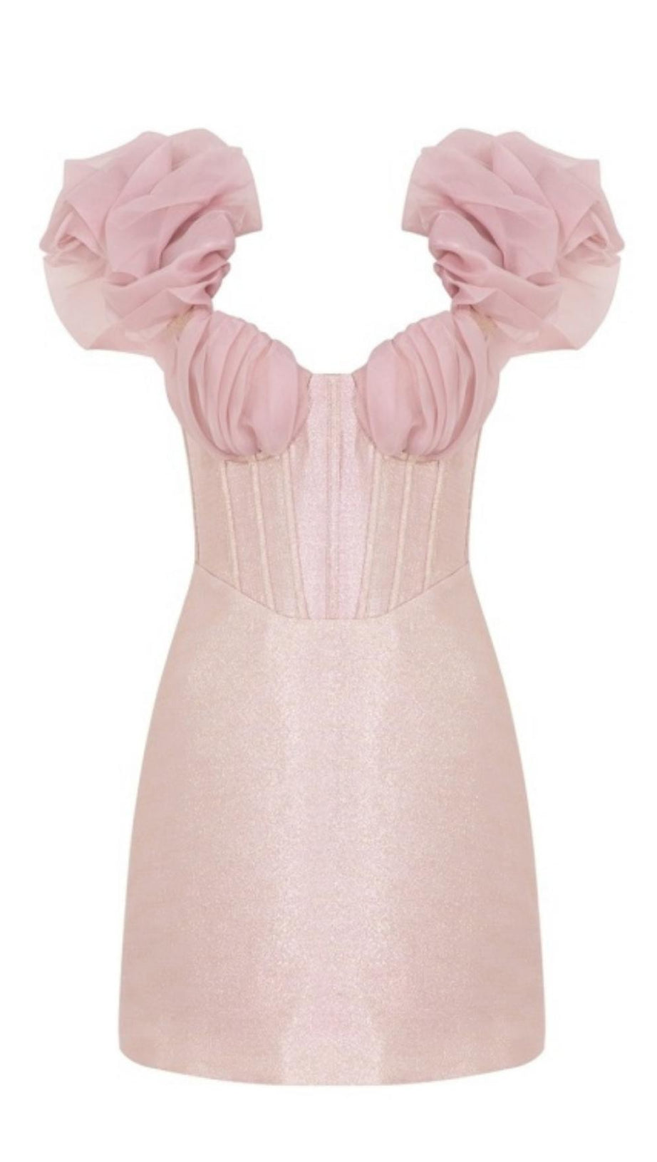 JULIE PINK CORSET MINI DRESS