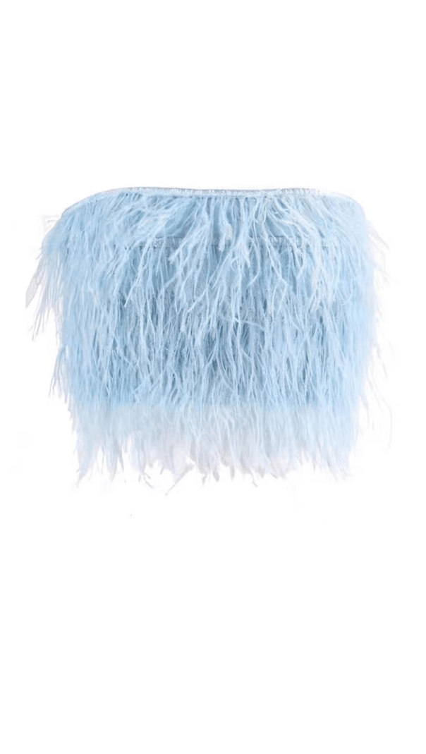 Strapless Feather Top