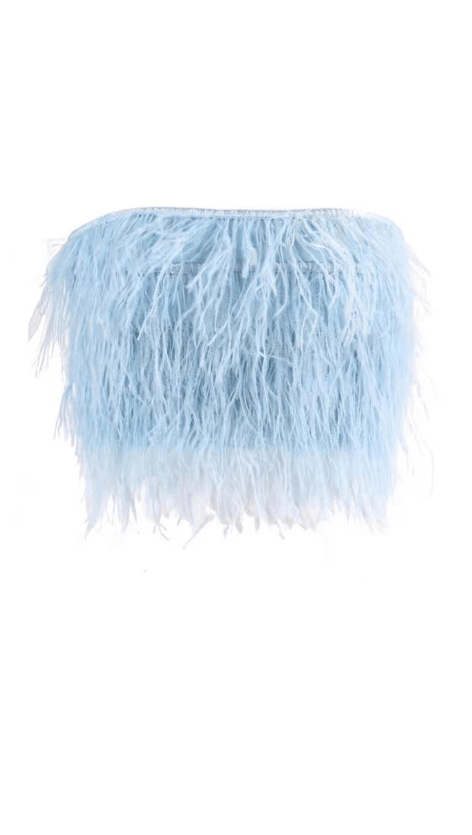 STRAPLESS FEATHER TOP